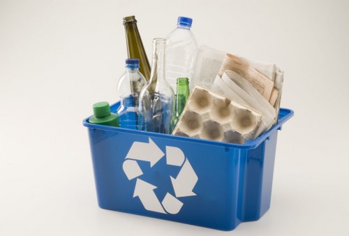 Hazardous waste symbols and containers