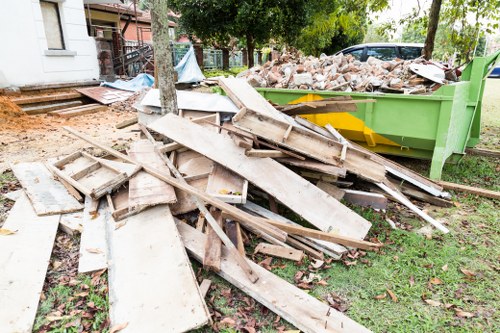 Commercial skip placed on a business site in Peckham